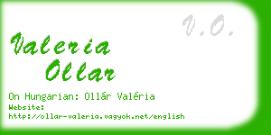 valeria ollar business card