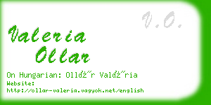 valeria ollar business card